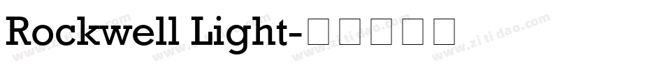 Rockwell Light字体转换